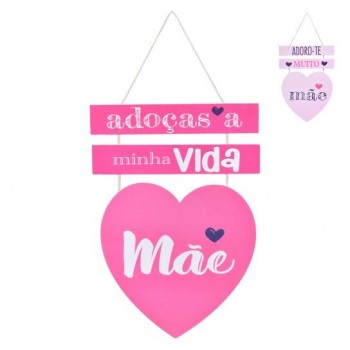 Placa MDF Dia da Mae...