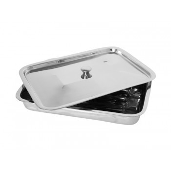Tabuleiro Inox c/ Tampa 40  CM