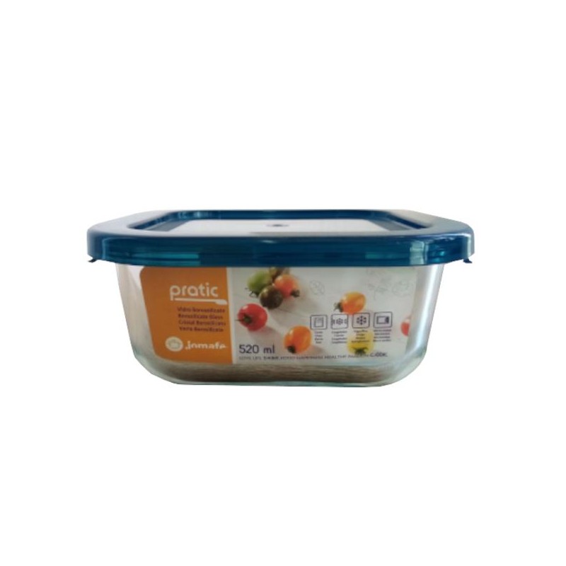 Caixa Vidro Quadrada 520 ml - Pratic