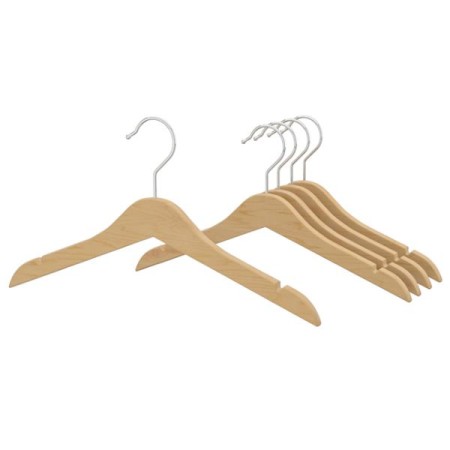 Cabide Madeira Natural pk 3