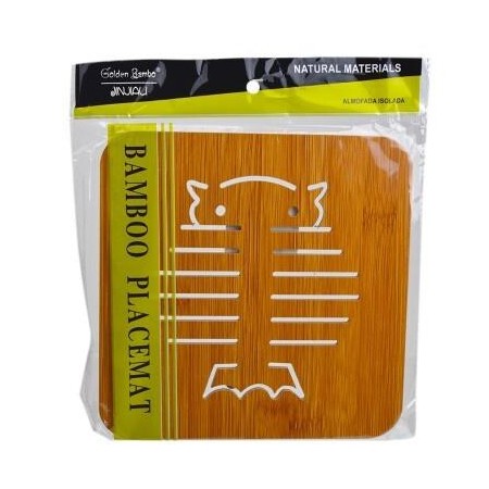 Base Bambu Quadrada 19 x 19 cm