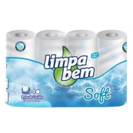 Limpa Bem Rolo Cozinha Soft 2F PK4