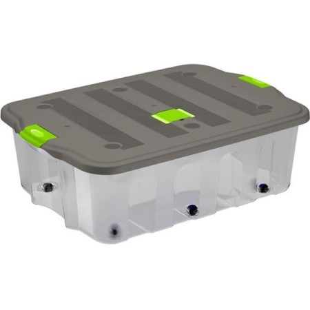 Caixa Organização BigBox 78 lts Transp. Tampa Antracite