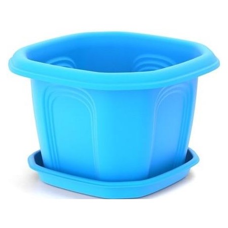 Vaso Octogonal Antique 203 mm Azul