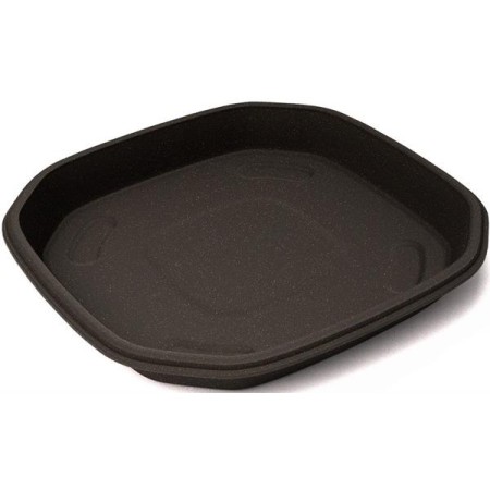 Prato de Vaso Octogonal Antique 203 mm Preto