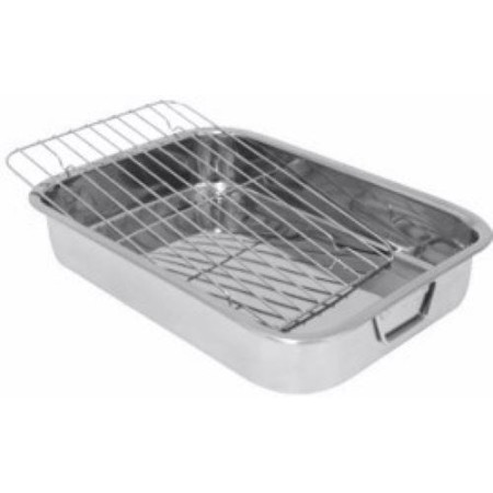 Tabuleiro Inox 40cm C/Grelha