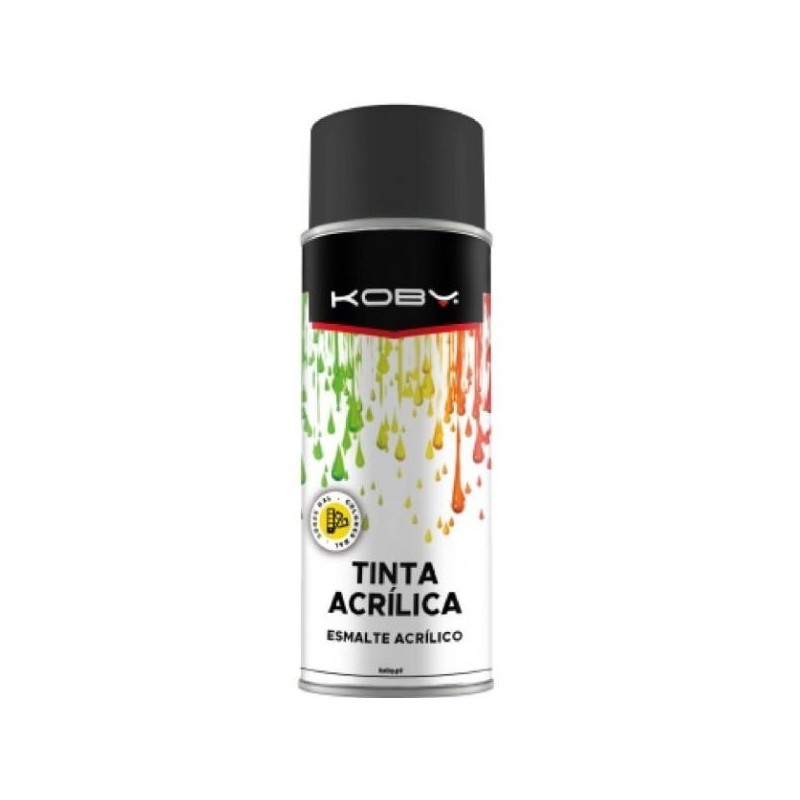 Spray Acrilico Preto Opaco 9005 Koby