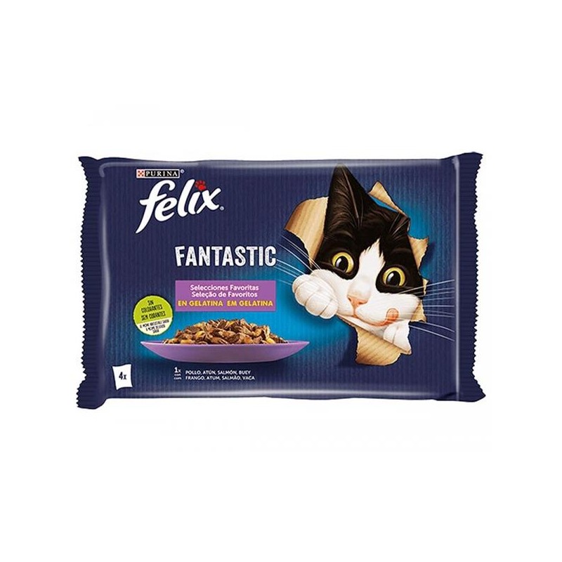 Purina Felix Fantastic Selecao Favoritos 85 gr PK4