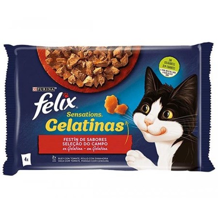 Purina Felix Sensations Carne 85 gr PK4