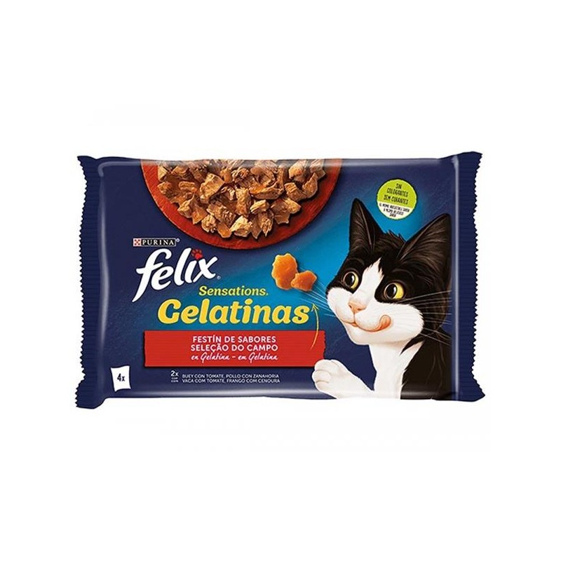 Purina Felix Sensations Carne 85 gr PK4