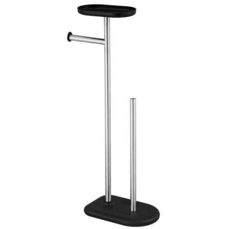 Suporte Inox Rolo Wc Preto Matte