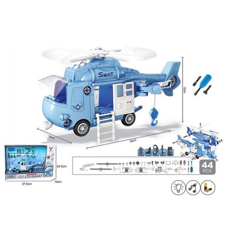 Helicoptero c/ Acessorios a Pilhas
