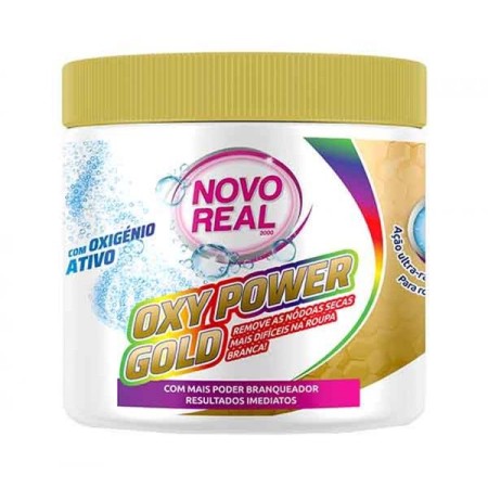 Novo Real Po Oxy Power Gold Roupa Branca 950 Grs