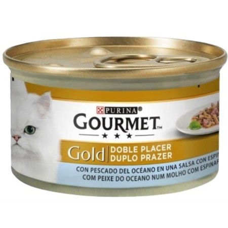 Purina Gourmet Gold Duplo Prazer Peixe Espinafres 85 Gr