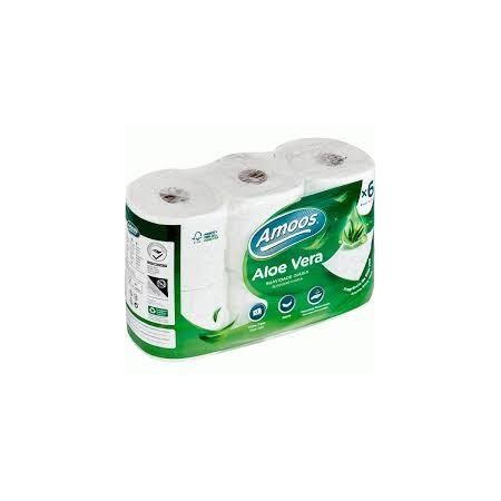 Amoos Papel Higienico Aloe Vera 3F PK6 Rolos