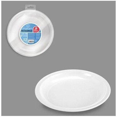 Best Prato Plastico Raso Branco 17 Cm Pk 12