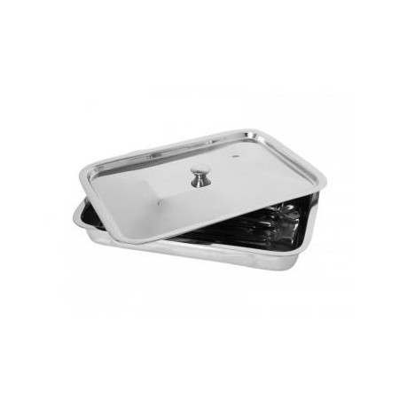 Tabuleiro Inox c/ Tampa 40  CM