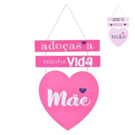 Placa MDF Dia da Mae 36x26x0.8 Cm