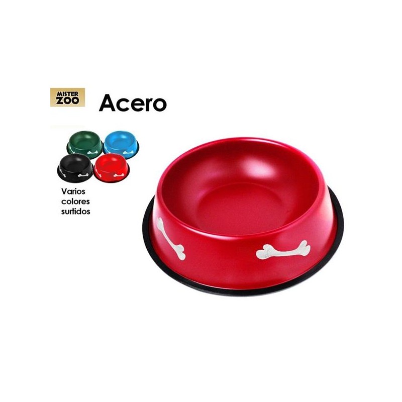 Comedouro Decorado Inox 14 cm