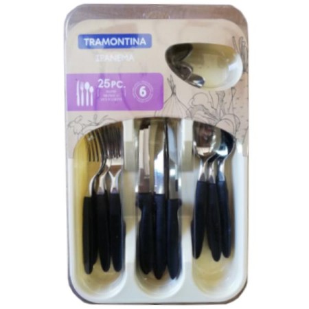 Faqueiro 25 Pçs Preto