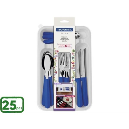 Faqueiro 25 Pçs Azul