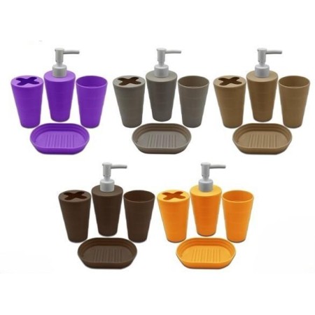 Conj. Casa de Banho Plastico 4 Pçs