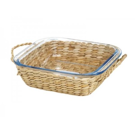 Assadeira Vidro Quad. c/ Suporte Vime 19 CM BIA