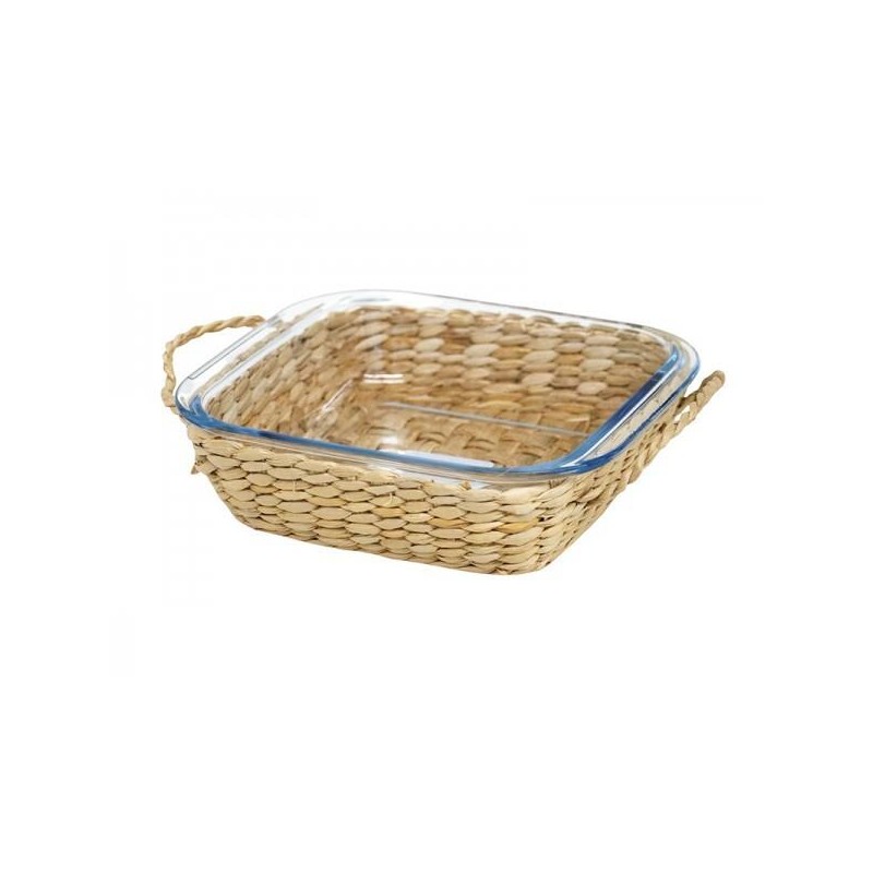 Assadeira Vidro Quad. c/ Suporte Vime 19 CM BIA