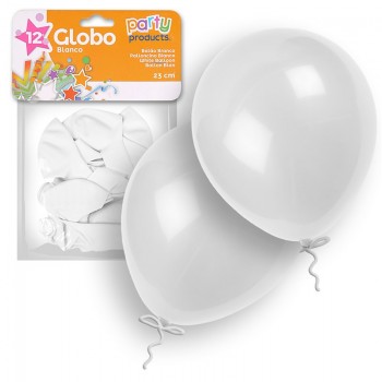 Balões Brancos 23 cm pk 12