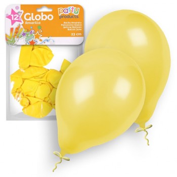 Balões Amarelos 23 cm pk 12