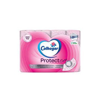 Colhogar Papel Higienico Protect Rosa PK12 Rolos